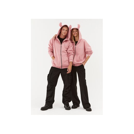 2005 Bluza Unisex Studded Horned Lucy Zip Różowy Relaxed Fit M MODIVO