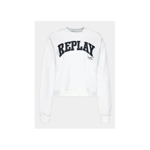 Replay Bluza W3104.000.23591 Biały Regular Fit Replay M MODIVO