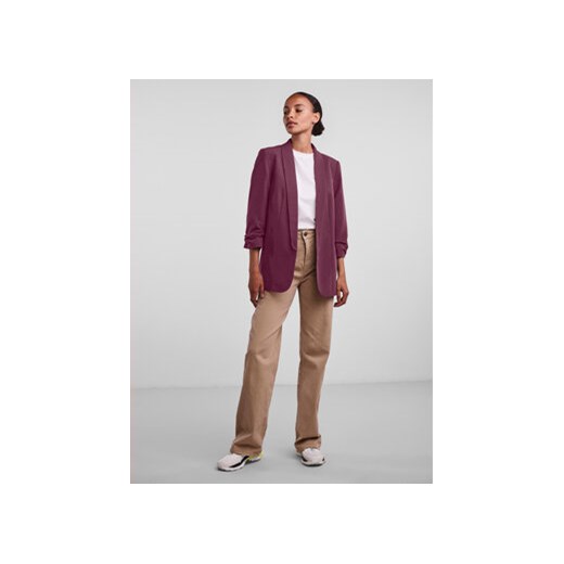 Pieces Marynarka 17090996 Bordowy Regular Fit Pieces XL MODIVO