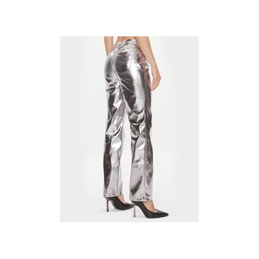 Guess Spodnie z imitacji skóry W4RB33 WFWP0 Srebrny Regular Fit Guess L MODIVO
