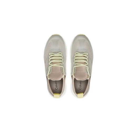 Calvin Klein Sneakersy Runner Lace Up Caging HW0HW01900 Beżowy Calvin Klein 40 MODIVO