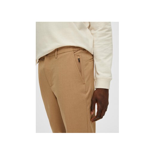 Selected Homme Spodnie materiałowe 16085270 Brązowy Slim Fit Selected Homme 32_34 MODIVO