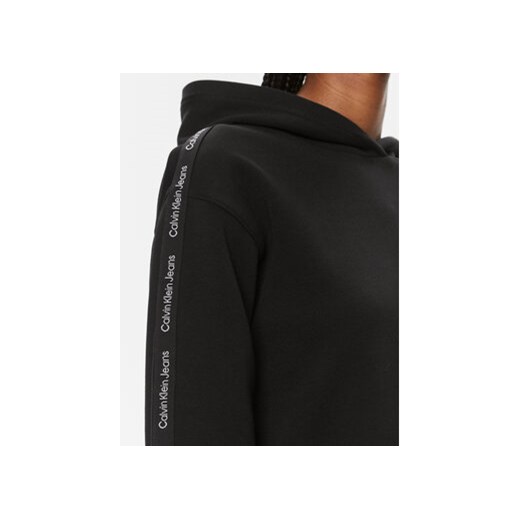 Calvin Klein Jeans Bluza Logo Elastic Hoodie J20J223078 Czarny Regular Fit L MODIVO