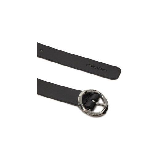 Calvin Klein Jeans Pasek Damski Faceted Round Buckle Belt 2.0 K60K612211 Czarny 95 MODIVO