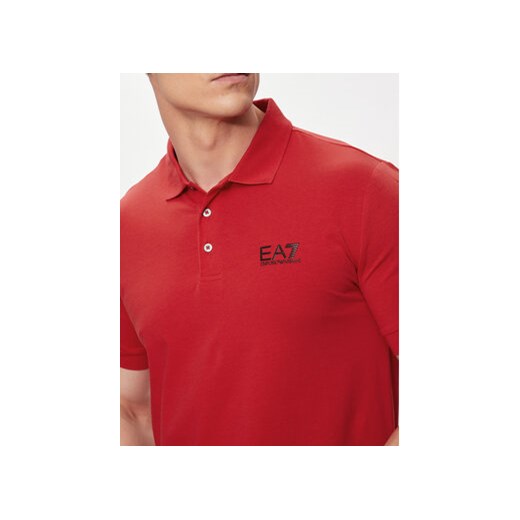 EA7 Emporio Armani Polo 8NPF04 PJM5Z 1461 Czerwony Regular Fit M MODIVO