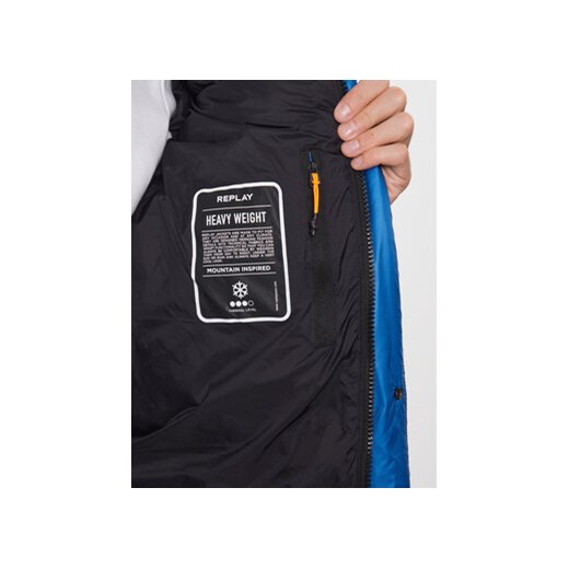 Replay Kurtka puchowa M8360.000.84174D Niebieski Regular Fit Replay L MODIVO
