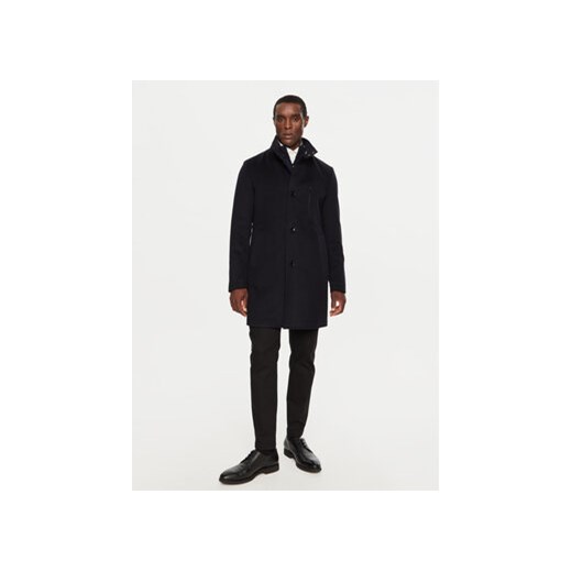 Boss Płaszcz wełniany H-Hyde 50525764 Granatowy Slim Fit 50 MODIVO