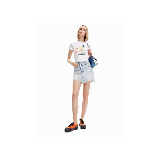 Desigual Spódnica jeansowa Tatum 23SWFD16 Niebieski Regular Fit Desigual L MODIVO