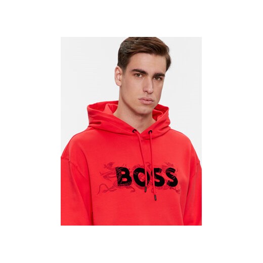Boss Bluza Sullivan 119_Lny 50510129 Czerwony Regular Fit XXL MODIVO