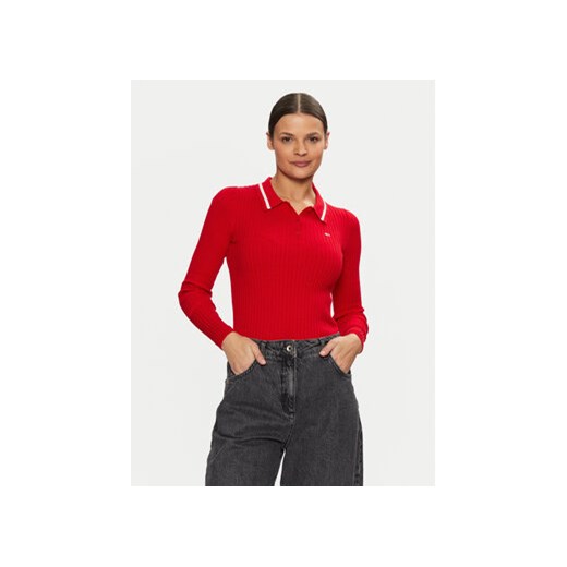 Tommy Jeans Sweter DW0DW19887 Czerwony Slim Fit Tommy Jeans M MODIVO