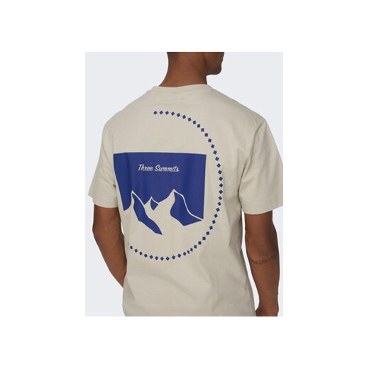 Only & Sons T-Shirt 22026424 Beżowy Relaxed Fit Only & Sons L MODIVO