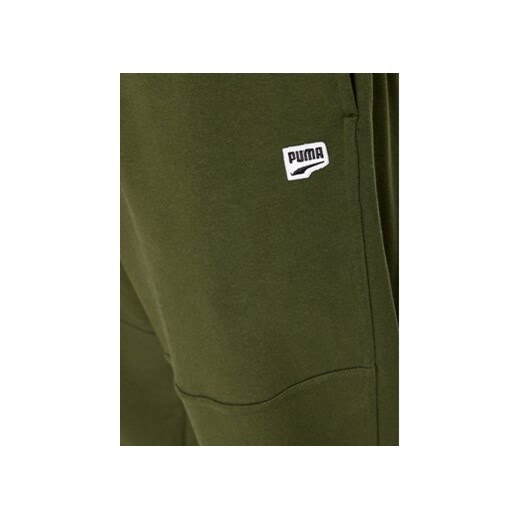 Puma Spodnie dresowe Downtown 621287 Zielony Regular Fit Puma L MODIVO