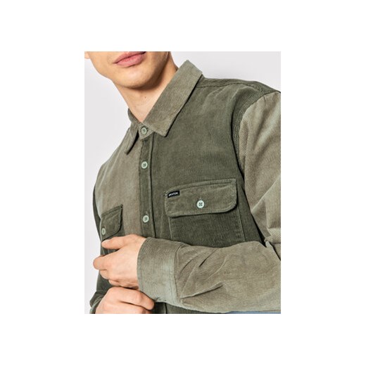 Brixton Koszula Bowery Corduroy 01264 Zielony Standard Fit Brixton S MODIVO