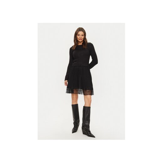 Morgan Sukienka dzianinowa 242-RMLACE Czarny Regular Fit Morgan XL MODIVO