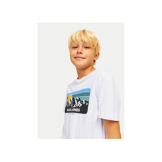 Jack&Jones Junior T-Shirt Peak 12259433 Biały Standard Fit Jack&jones Junior 176 MODIVO