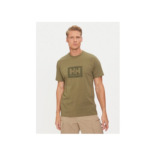 Helly Hansen T-Shirt HH Box 53285 Zielony Regular Fit ze sklepu MODIVO w kategorii T-shirty męskie - zdjęcie 176886667