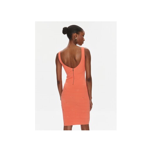 Pinko Sukienka dzianinowa Cactus 102879 A1LK Koralowy Slim Fit Pinko S MODIVO