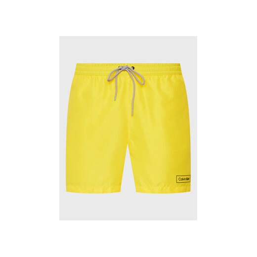Calvin Klein Swimwear Szorty kąpielowe KM0KM00787 Żółty Regular Fit S MODIVO