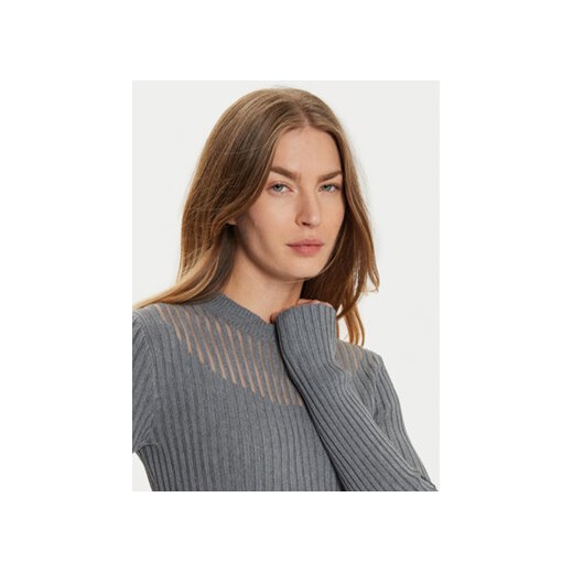 Morgan Sweter 232-MANDRIN Szary Slim Fit Morgan S MODIVO