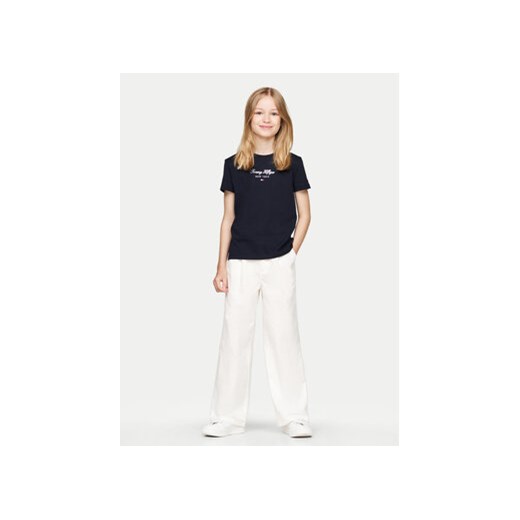 Tommy Hilfiger T-Shirt Foil KG0KG08178 M Granatowy Regular Fit Tommy Hilfiger 4Y MODIVO