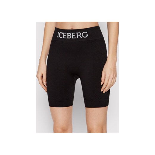 Iceberg Kolarki 22EI2P0DA216303 Czarny Slim Fit ze sklepu MODIVO w kategorii Szorty - zdjęcie 176897157