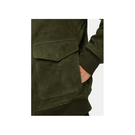 SCHOTT N.Y.C. Kurtka skórzana LC2410S Zielony Regular Fit Schott N.y.c. M MODIVO