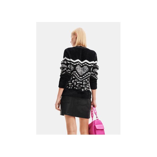 Desigual Sweter 23WWJF56 Czarny Regular Fit Desigual XL MODIVO
