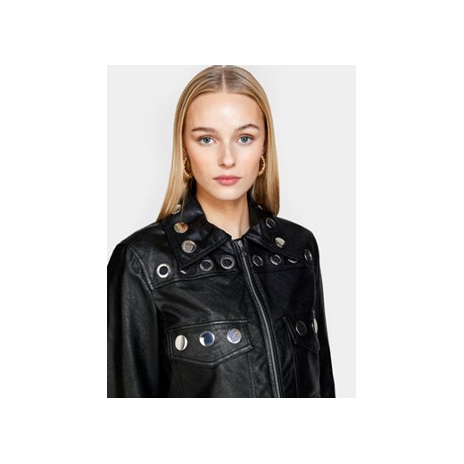 Sisley Kurtka z imitacji skóry 2X0JLN03Q Czarny Regular Fit Sisley 40 MODIVO