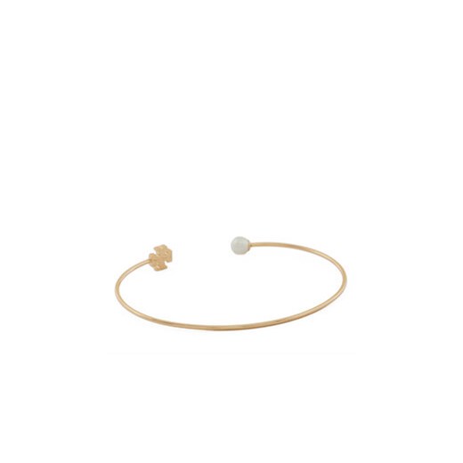 Tory Burch Bransoletka Kira Pearl Cuff 157968 Złoty Tory Burch uniwersalny MODIVO