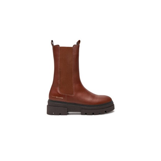 Tommy Hilfiger Sztyblety Monochromatic Chelsea Boot FW0FW06730 Brązowy Tommy Hilfiger 36 MODIVO