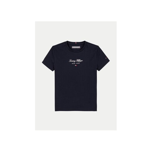 Tommy Hilfiger T-Shirt Foil KG0KG08178 M Granatowy Regular Fit Tommy Hilfiger 7Y MODIVO