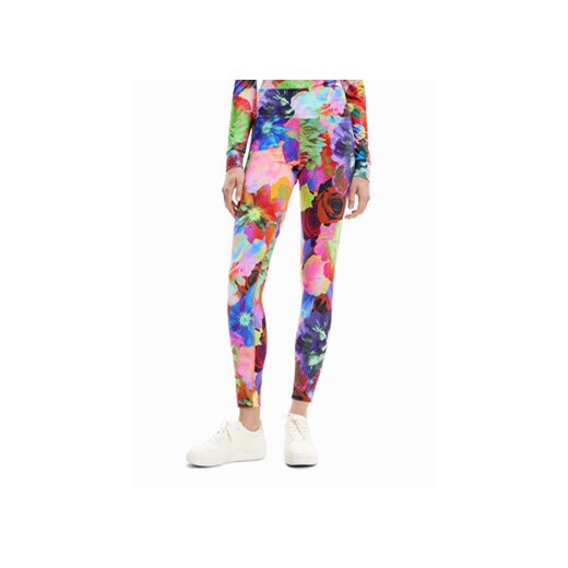Desigual Legginsy Tulipa 23SWKK07 Kolorowy Slim Fit Desigual S MODIVO