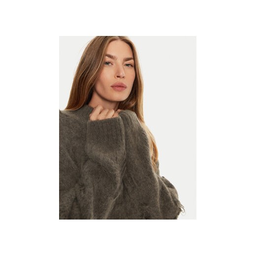 Munthe Sweter Taccu 243160724373 Brązowy Loose Fit Munthe 32 MODIVO