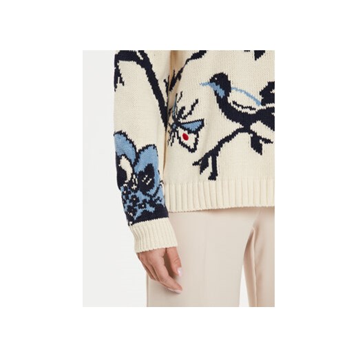 Weekend Max Mara Sweter Dolmen 2425366191 Écru Relaxed Fit S MODIVO