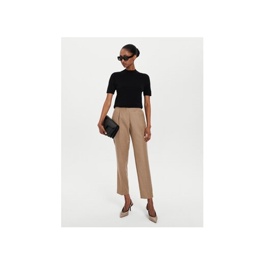 Weekend Max Mara Spodnie materiałowe Caldaia 2425136132 Beżowy Regular Fit 50 MODIVO