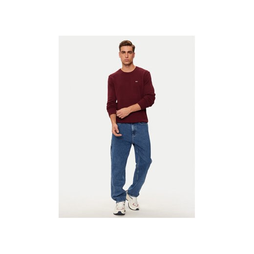 Tommy Jeans Sweter Essential DM0DM18370 Bordowy Slim Fit Tommy Jeans XL MODIVO