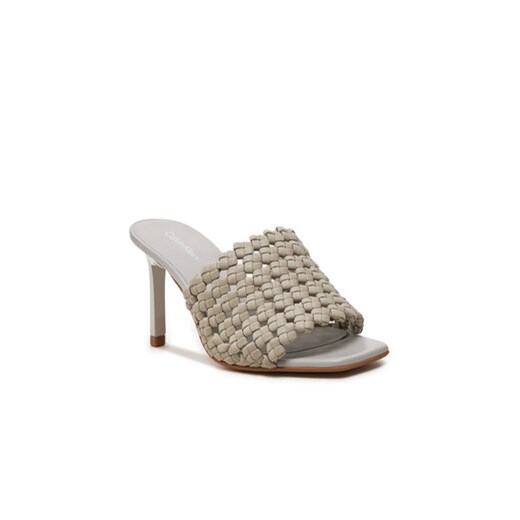Calvin Klein Klapki Heel Mule Sandal 70 Latt HW0HW02144 Beżowy Calvin Klein 39 MODIVO