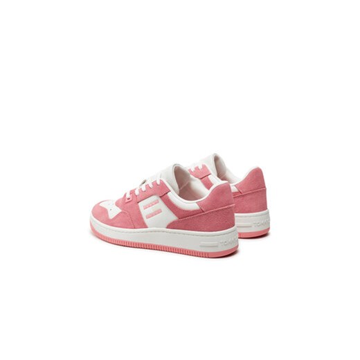 Tommy Jeans Sneakersy Tjw Retro Basket Washed Suede EN0EN02486 Różowy Tommy Jeans 39 MODIVO