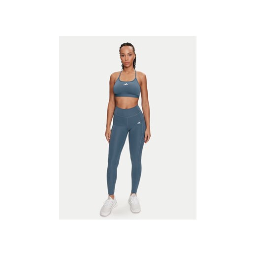 adidas Legginsy Optime IT9110 Niebieski Slim Fit M MODIVO