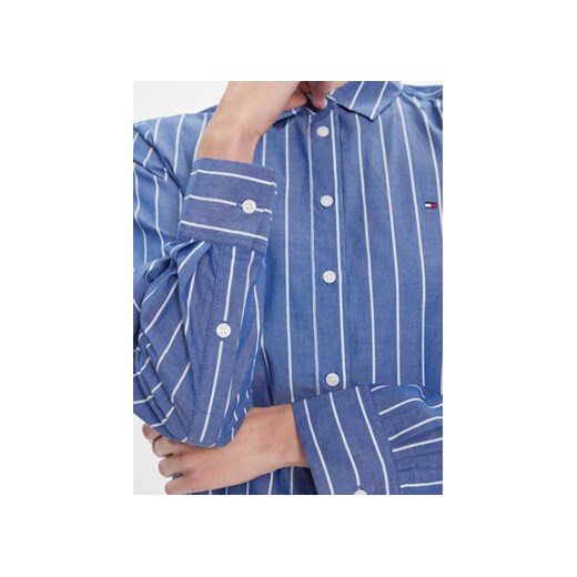 Tommy Hilfiger Koszula Baseball Stripe Regular Shirt WW0WW41155 Niebieski Tommy Hilfiger 38 MODIVO