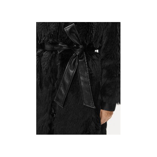 TWINSET Futro 232TT2020 Czarny Regular Fit Twinset 42 MODIVO