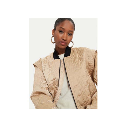 KARL LAGERFELD Kurtka bomber 245W1506 Beżowy Regular Fit Karl Lagerfeld 38 MODIVO