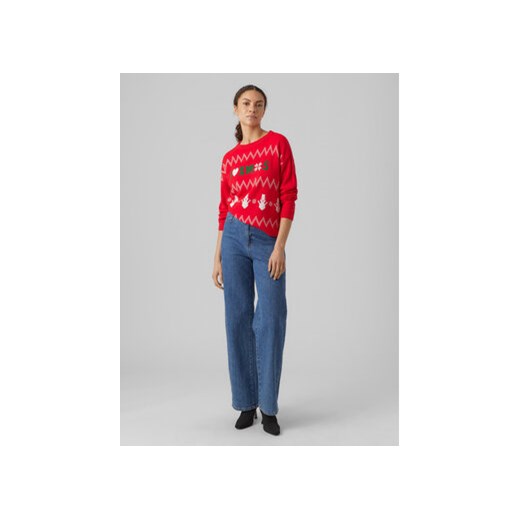 Vero Moda Sweter 10292667 Czerwony Regular Fit Vero Moda XS MODIVO