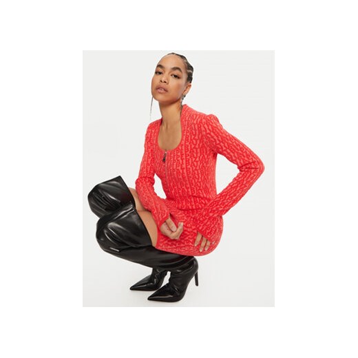 Patrizia Pepe Sukienka dzianinowa 2A2822/K210-J4C4 Koralowy Regular Fit Patrizia Pepe III MODIVO