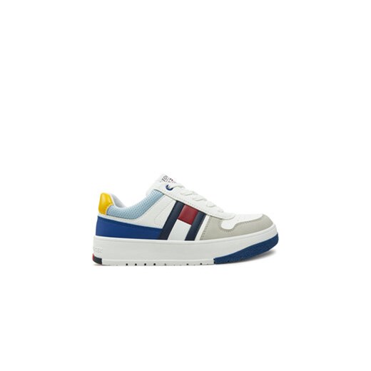 Tommy Hilfiger Sneakersy Flag Low Cut Lace-Up Sneaker T3X9-33863-1269 S Biały ze sklepu MODIVO w kategorii Buty sportowe dziecięce - zdjęcie 176923527
