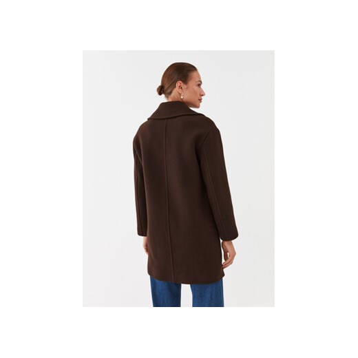 Pinko Płaszcz wełniany Effetto 101747 Y7DY Brązowy Regular Fit Pinko M MODIVO