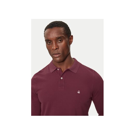 United Colors Of Benetton Polo 3089J3204 Bordowy Regular Fit United Colors Of Benetton S MODIVO