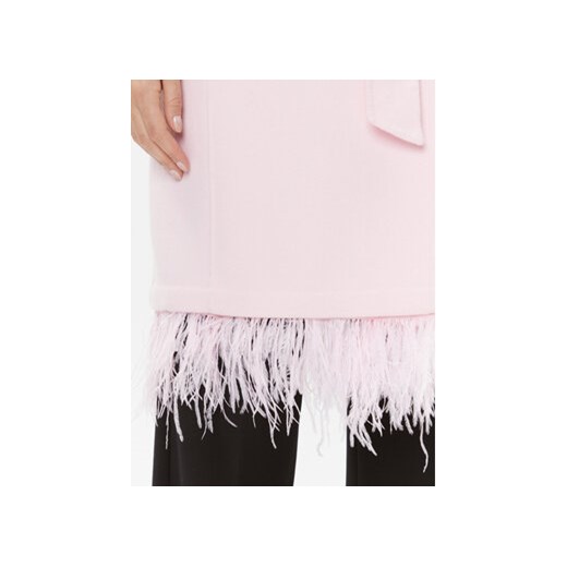 TWINSET Płaszcz wełniany 232TP2010 Różowy Regular Fit Twinset 42 MODIVO