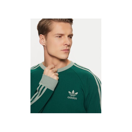 adidas Longsleeve adicolor Classics 3-Stripes JD0540 Zielony Slim Fit M MODIVO