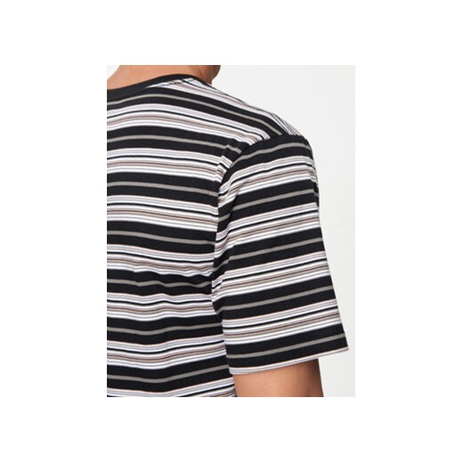 Converse T-Shirt M Loose Fit Striped Tee 10027159-A01 Czarny Loose Fit Converse S MODIVO